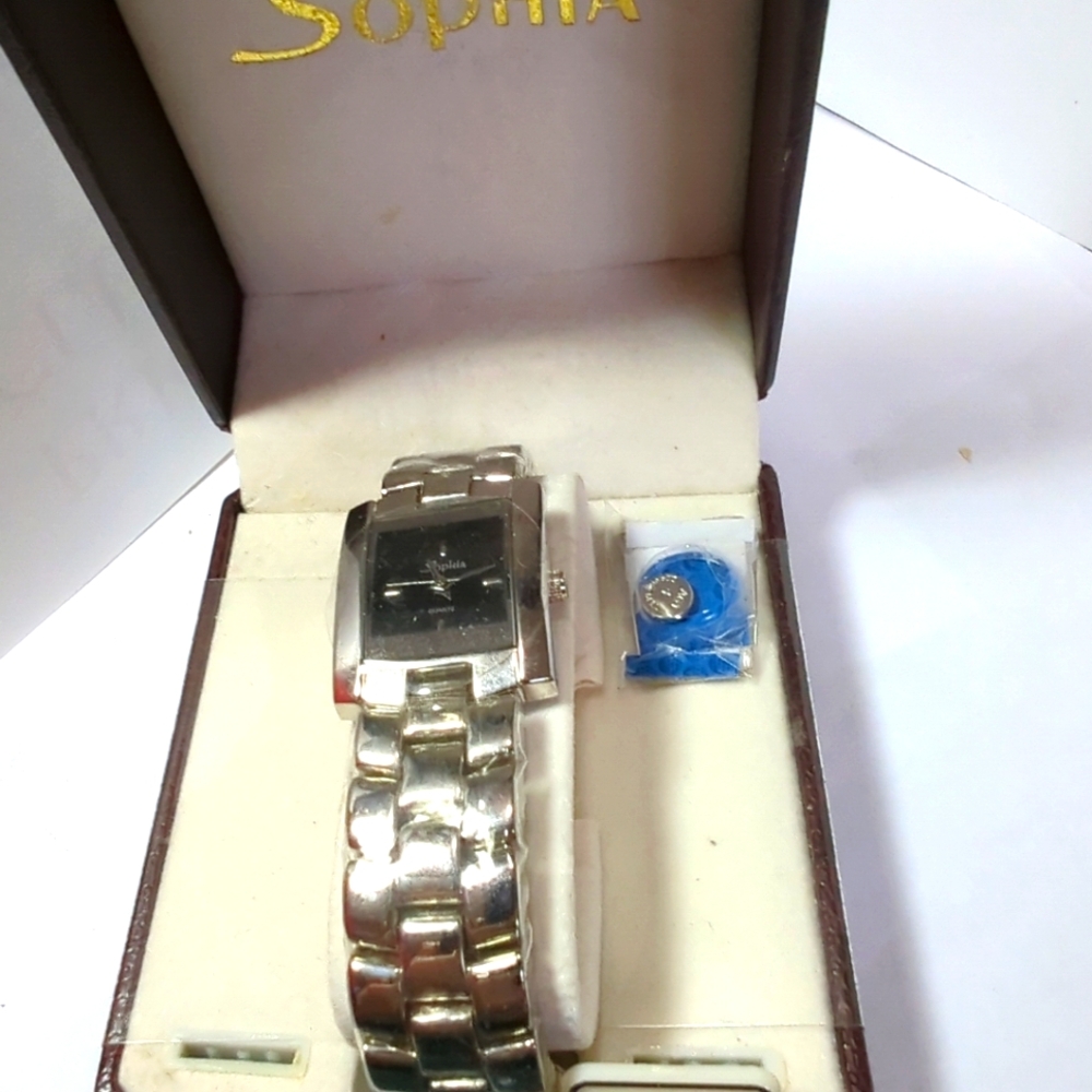 Ladies Quartz Watch Japan Movement  Stainless Steel New In Box By Sophia - Picture 8 of 10